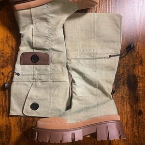 Women's Denim Cargo Boots